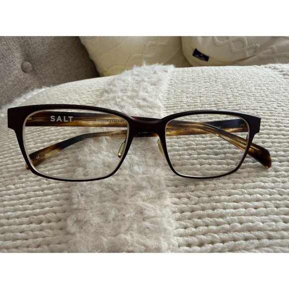 Salt Cooper MCXP Titanium Eyeglasses Rectangular Frames Handcrafted In Japan Bro - Picture 1 of 7
